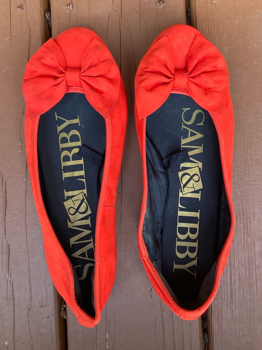 Orange Sam & Libby Bow Flats